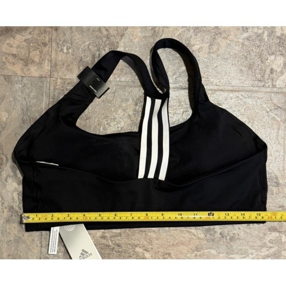 adidas Womens Powerimpact Medium Support Training Bra Black/White XL A-C NWT - Picture 8 of 8